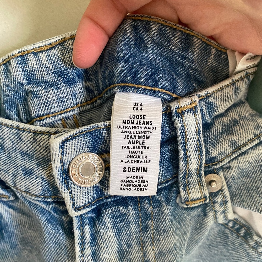 h&m distressed mom jeans